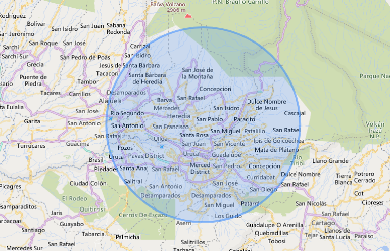 Mapa de Cobertura Uber Flash