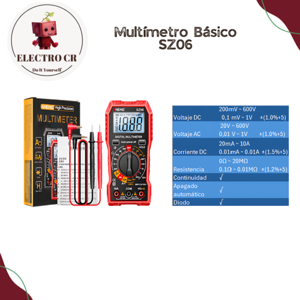 Multímetro ANENG SZ06 - Image 2