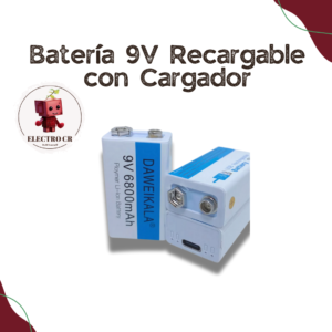 🔋 Batería 9V Recargable con Cargador