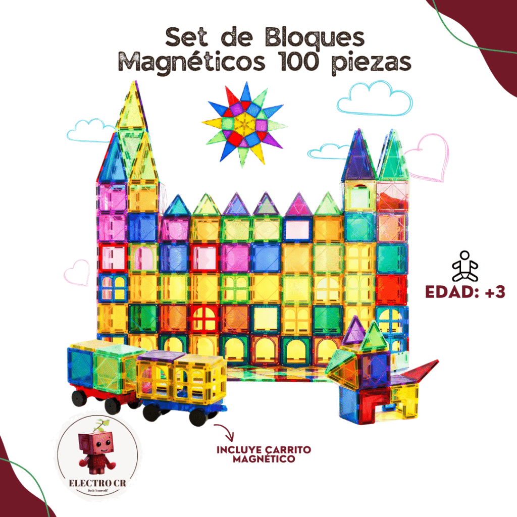 Set de Bloques Magnético 100 piezas - Electro CR