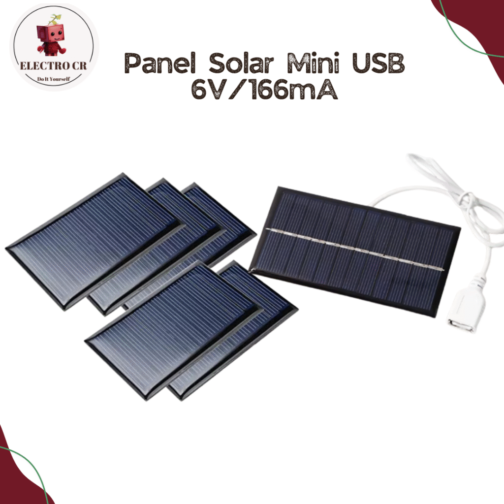 🔋Panel Solar Mini USB 6V/166mA - Electro CR