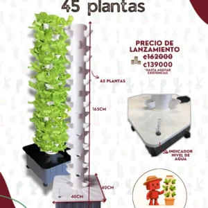 Torre Aeropónica 45 Plantas