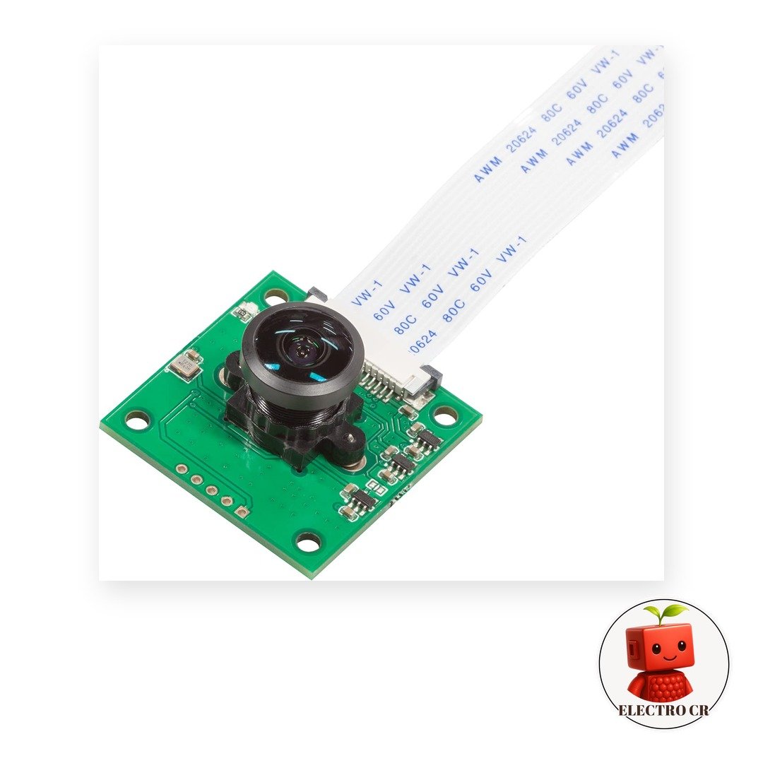 Cámara Gran Angular 200° para Raspberry Pi 5 (Ojo de Pez)