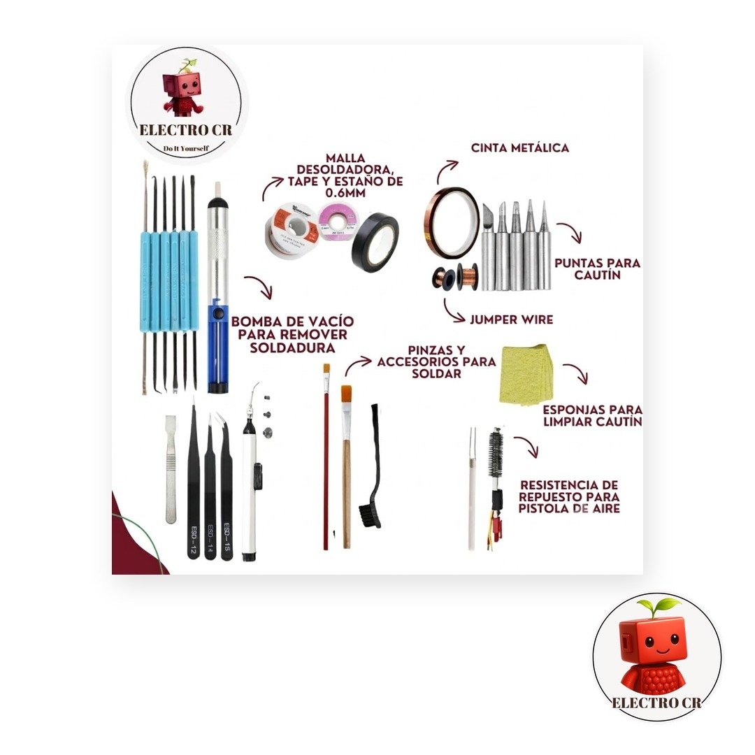 Set de Accesorios para Reparación y Soldadura
