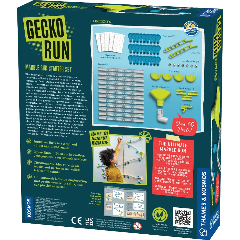 Gecko Run Starter Set - Pista de Canicas Vertical Thames & Kosmos 63 Piezas - Imagen 3