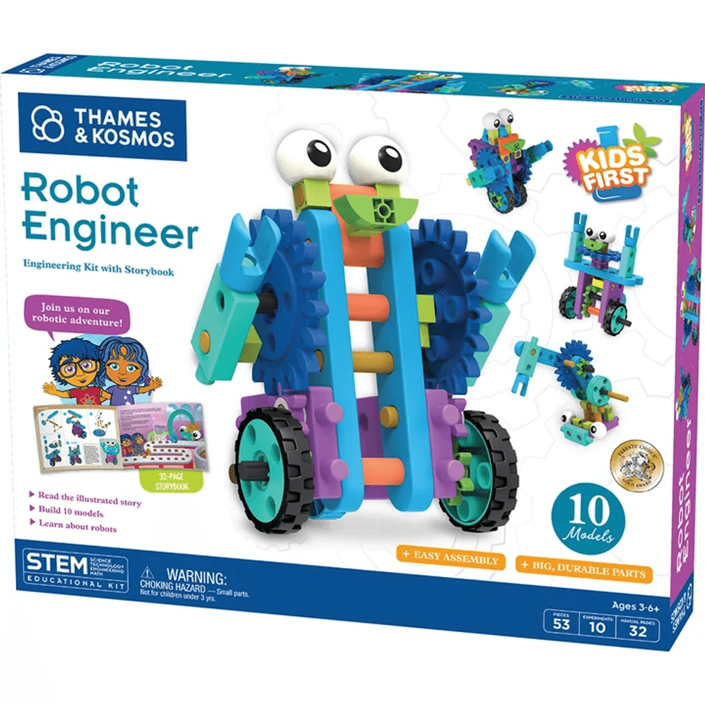 Kids First Robot Engineer Kit STEM 10 Robots Armables 53 Piezas | Thames & Kosmos