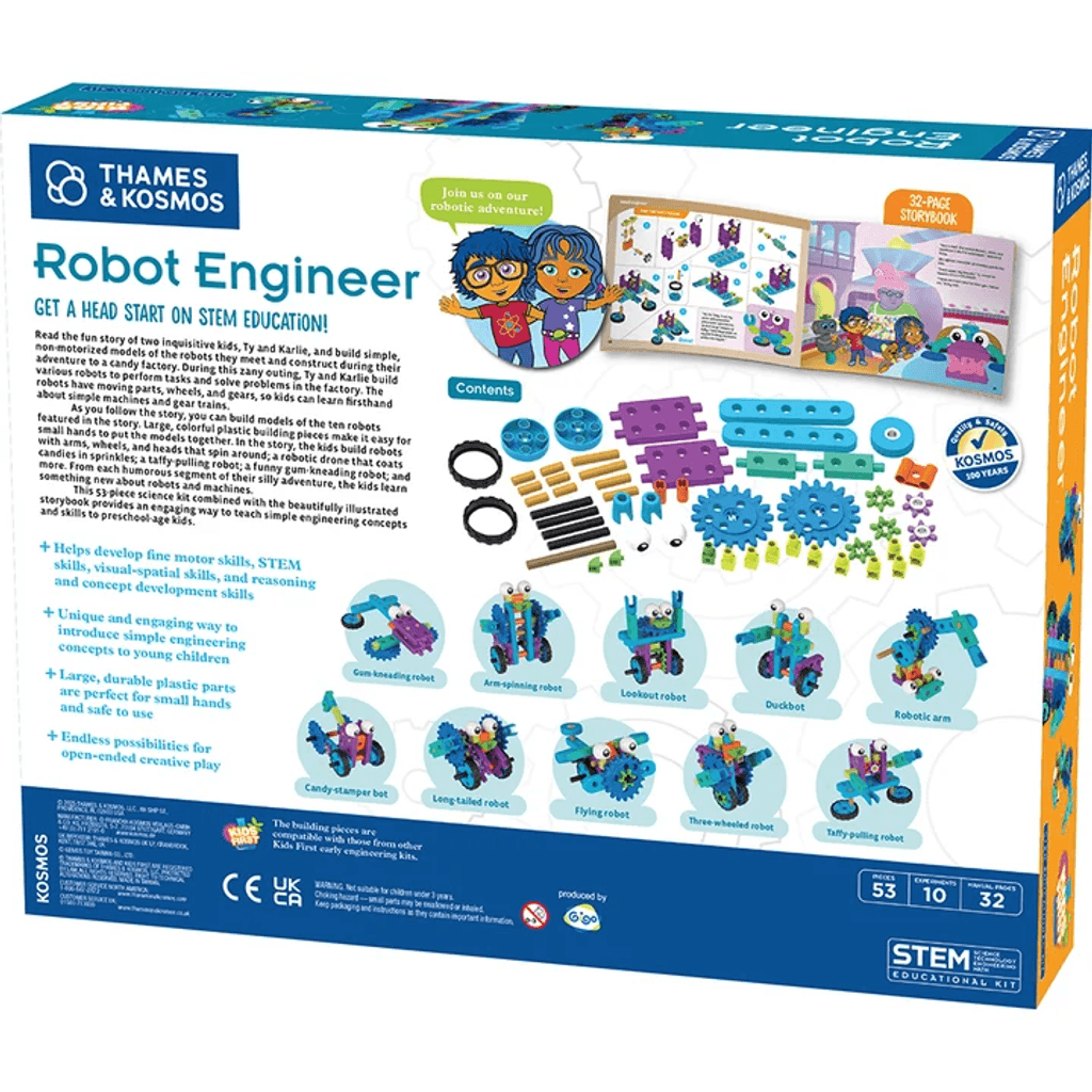 Kids First Robot Engineer Kit STEM 10 Robots Armables 53 Piezas | Thames & Kosmos - Imagen 3