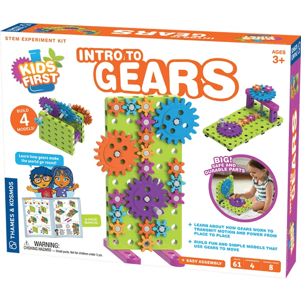 Kids First Intro to Gears Kit de Engranajes para Niños 61 Piezas | Thames & Kosmos