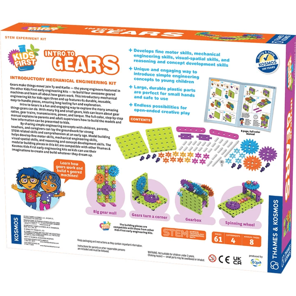 Kids First Intro to Gears Kit de Engranajes para Niños 61 Piezas | Thames & Kosmos - Imagen 4