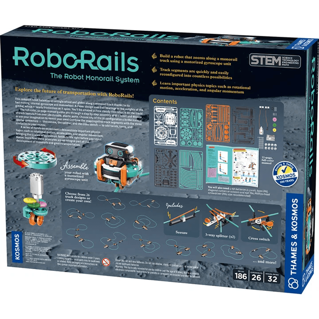 RoboRails Monorriel con Robot Giroscópico 186 Piezas | Thames & Kosmos - Imagen 2