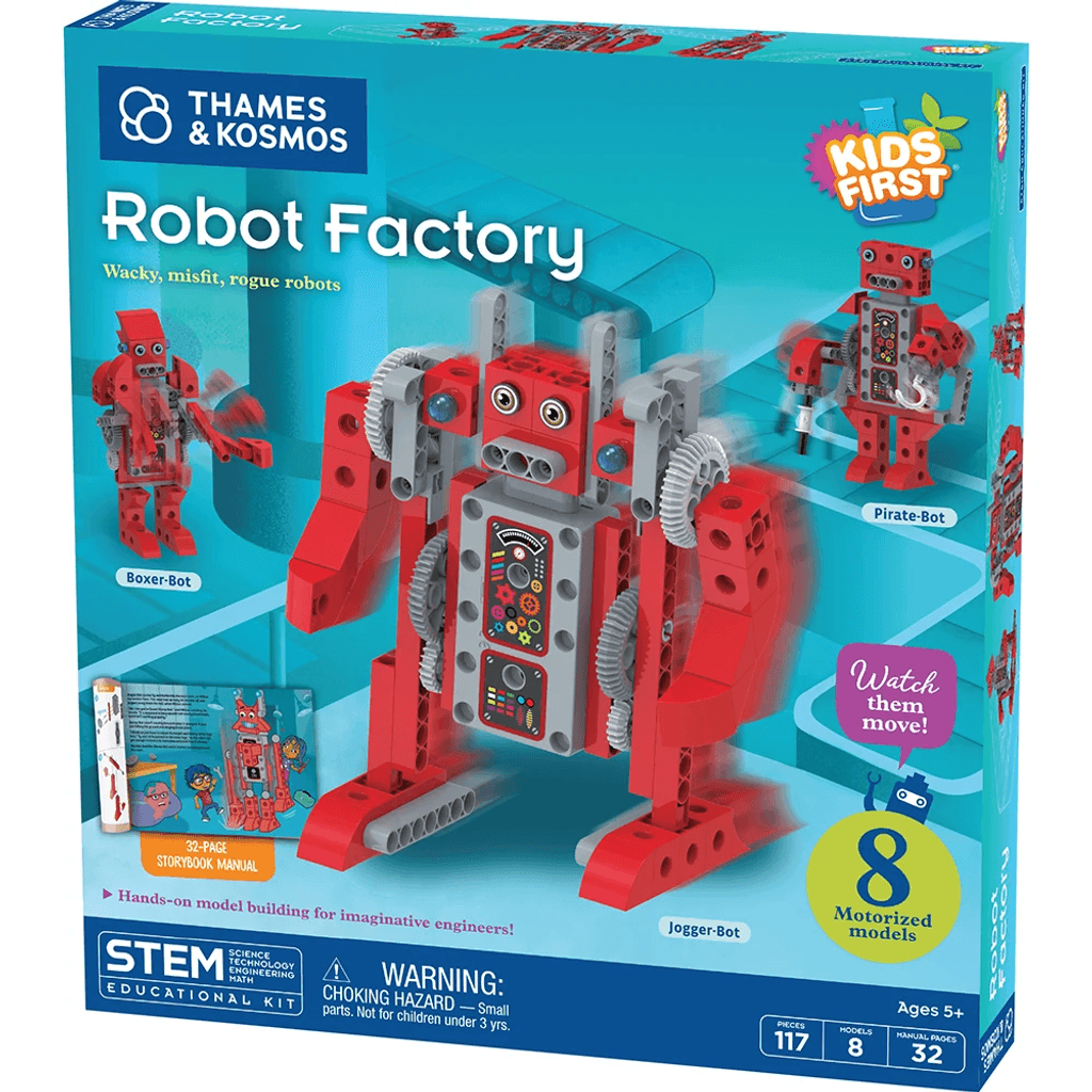 Kids First Robot Factory Kit STEM 8 Robots Motorizados 117 Piezas | Thames & Kosmos
