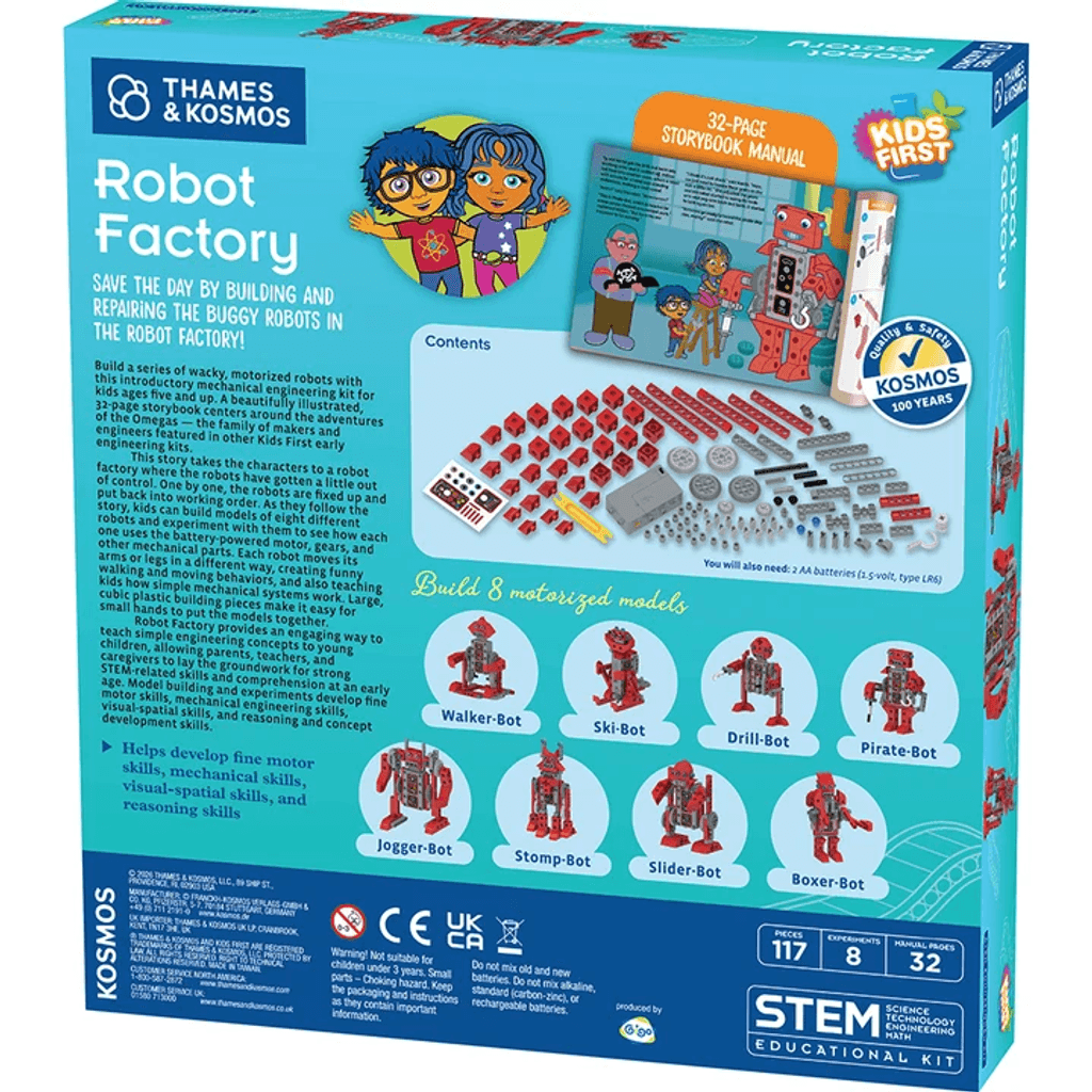 Kids First Robot Factory Kit STEM 8 Robots Motorizados 117 Piezas | Thames & Kosmos - Imagen 3