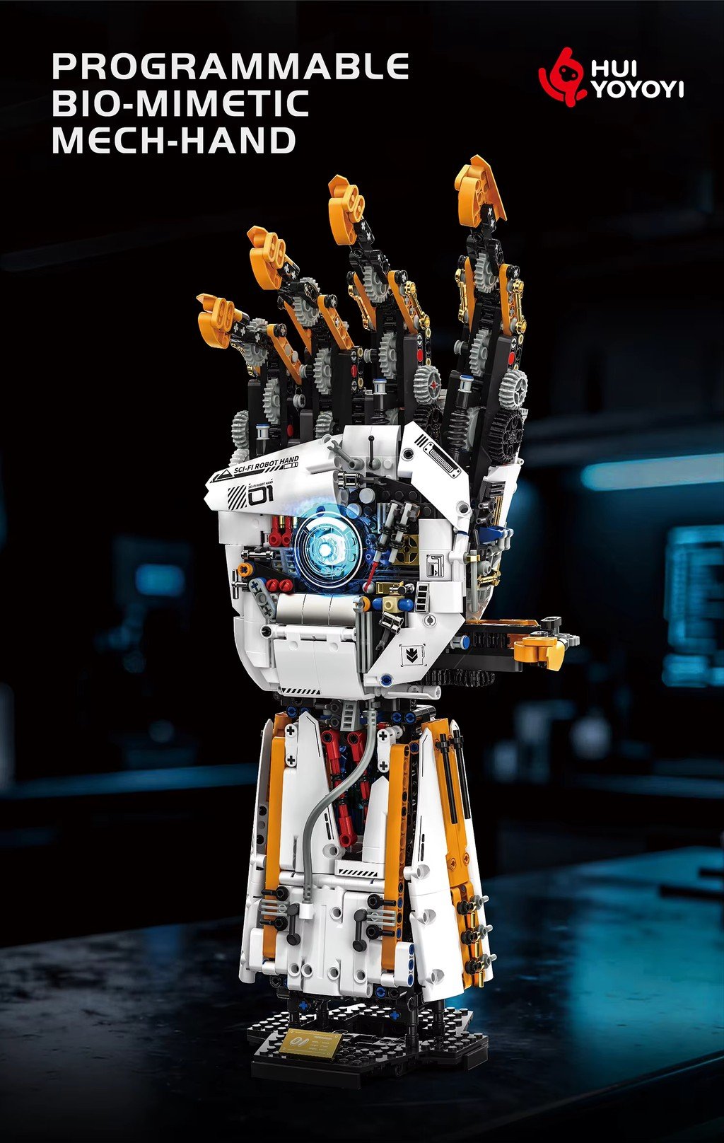 Mano Robótica de Bloques 1628 Piezas con Control Remoto y App