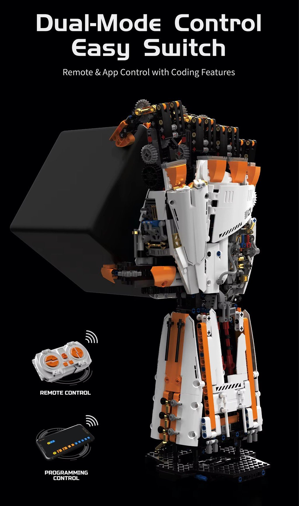 Mano Robótica de Bloques 1628 Piezas con Control Remoto y App - Imagen 2