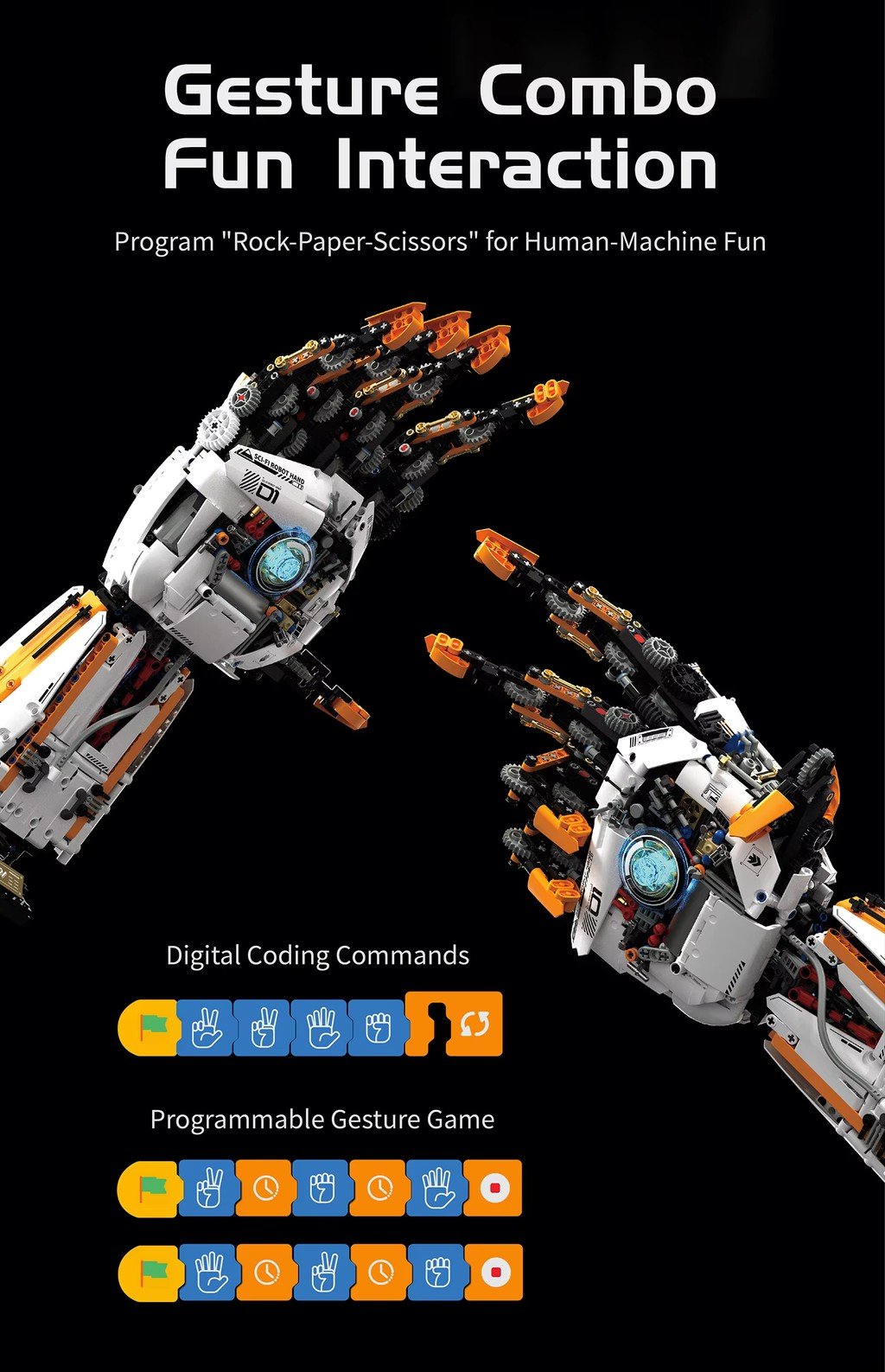 Mano Robótica de Bloques 1628 Piezas con Control Remoto y App - Imagen 3