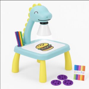 Mesa de Dibujo Infantil con Proyector y Pizarra Borrable