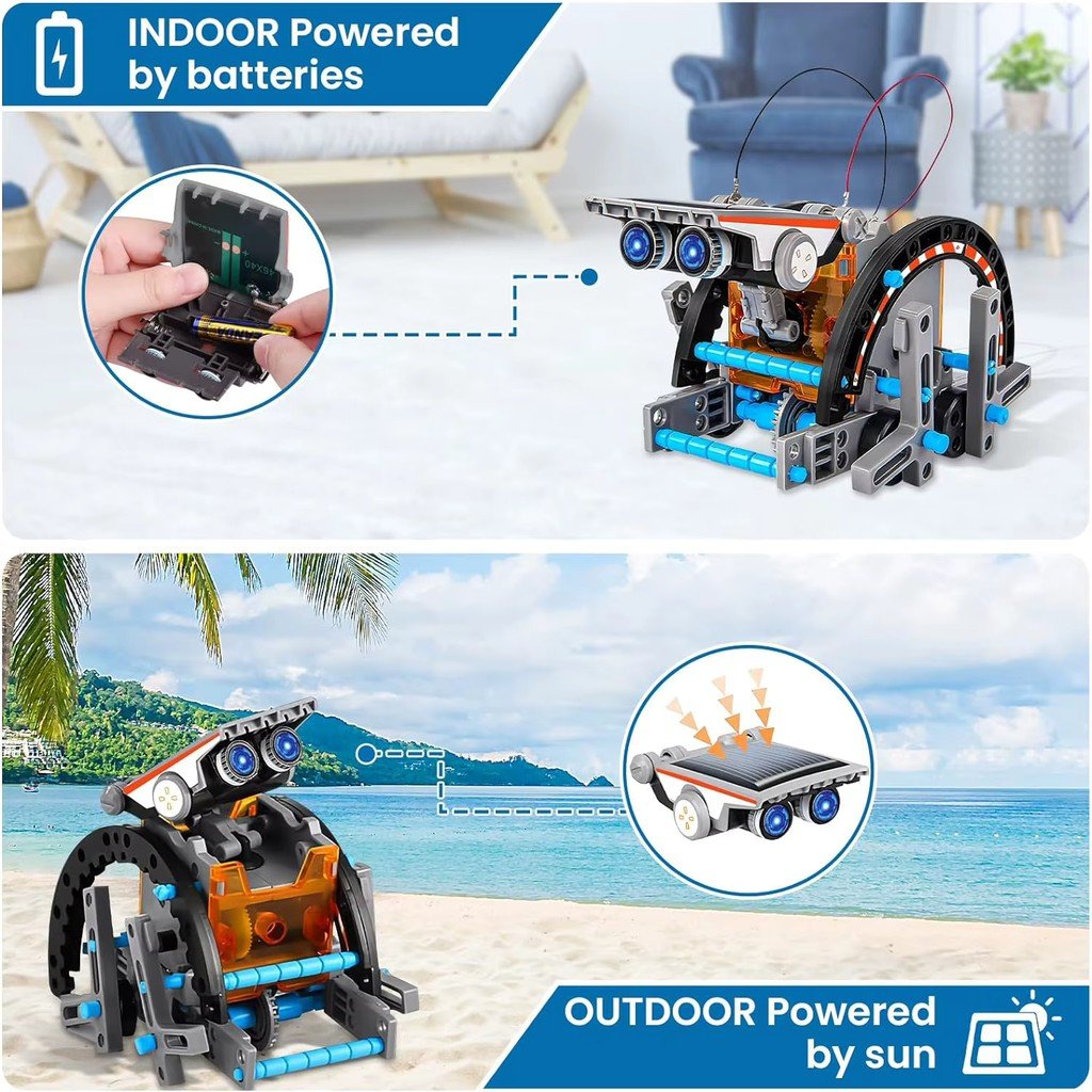 Robot Solar Armable 12 en 1 Kit STEM 190 Piezas | Sillbird - Imagen 2
