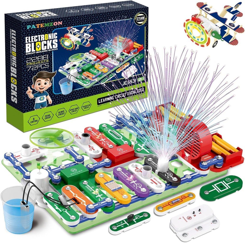 Kit de Circuitos Electrónicos STEAM 300 Piezas para Niños