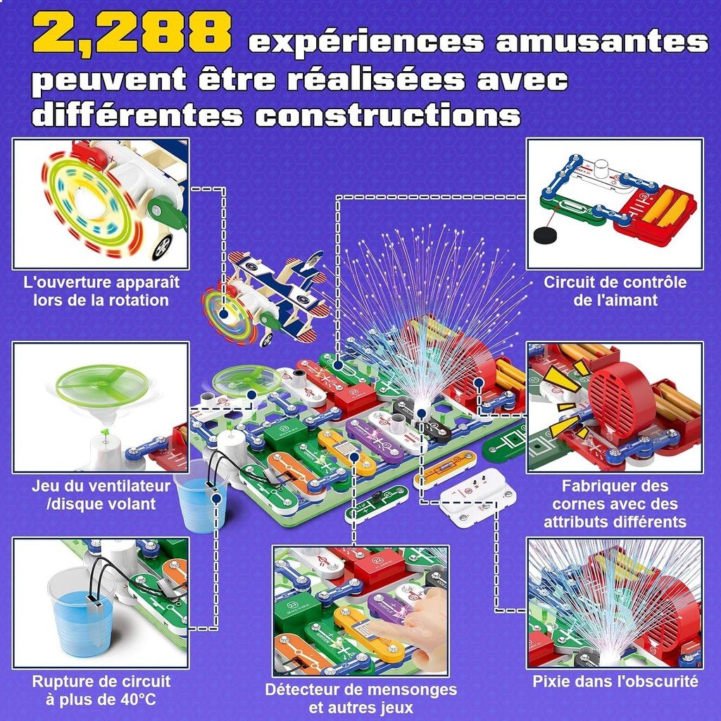 Kit de Circuitos Electrónicos STEAM 300 Piezas para Niños - Imagen 2