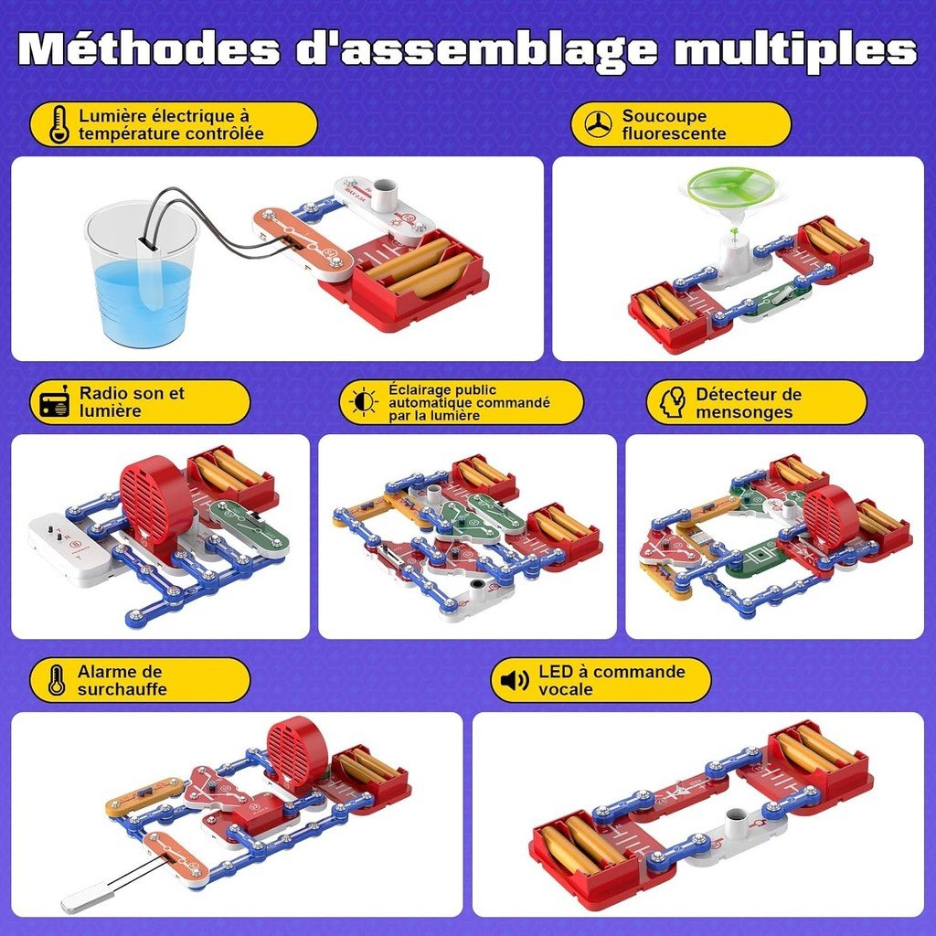 Kit de Circuitos Electrónicos STEAM 300 Piezas para Niños - Imagen 4
