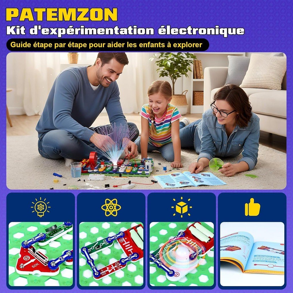 Kit de Circuitos Electrónicos STEAM 300 Piezas para Niños - Imagen 6