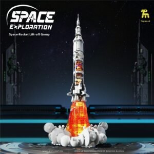 Cohete Espacial Armable con Luces LED Escala 135 66cm