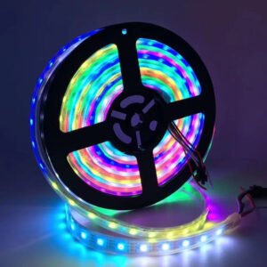 Tira LED WS2812B 144 LEDs/m 1m IP68 PCB Negro