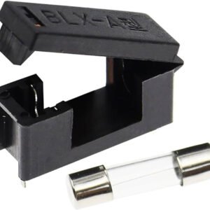 Portafusible 5x20 mm para PCB con Fusible de Vidrio 4A